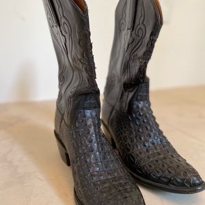 Lucchese Men’s black crocodile boots size 10
